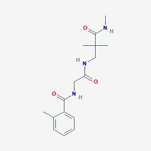 molecular formula C16H23N3O3 B7403194 N-[2-[[2,2-dimethyl-3-(methylamino)-3-oxopropyl]amino]-2-oxoethyl]-2-methylbenzamide 