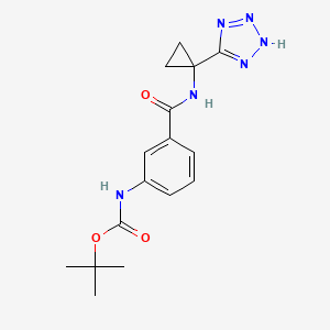 molecular formula C16H20N6O3 B7403239 tert-butyl N-[3-[[1-(2H-tetrazol-5-yl)cyclopropyl]carbamoyl]phenyl]carbamate 