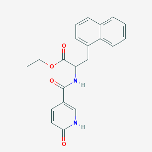 molecular formula C21H20N2O4 B7403255 ethyl 3-naphthalen-1-yl-2-[(6-oxo-1H-pyridine-3-carbonyl)amino]propanoate 