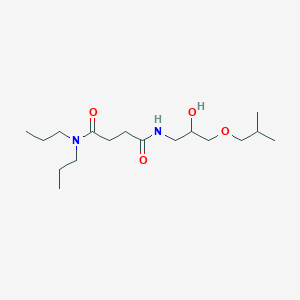 molecular formula C17H34N2O4 B7403314 N-[2-hydroxy-3-(2-methylpropoxy)propyl]-N',N'-dipropylbutanediamide 
