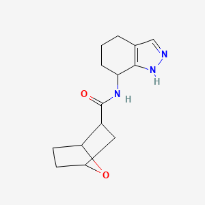 molecular formula C14H19N3O2 B7403368 N-(4,5,6,7-tetrahydro-1H-indazol-7-yl)-7-oxabicyclo[2.2.1]heptane-2-carboxamide 