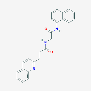 molecular formula C24H21N3O2 B7403437 N-[2-(naphthalen-1-ylamino)-2-oxoethyl]-3-quinolin-2-ylpropanamide 