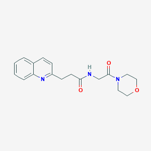 molecular formula C18H21N3O3 B7403497 N-(2-morpholin-4-yl-2-oxoethyl)-3-quinolin-2-ylpropanamide 