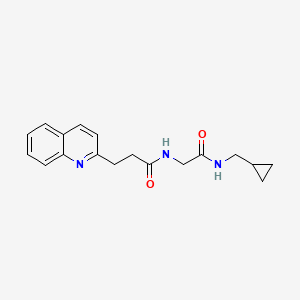 molecular formula C18H21N3O2 B7403520 N-[2-(cyclopropylmethylamino)-2-oxoethyl]-3-quinolin-2-ylpropanamide 