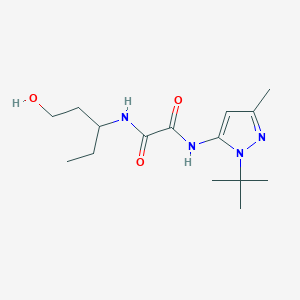 molecular formula C15H26N4O3 B7403571 N-(2-tert-butyl-5-methylpyrazol-3-yl)-N'-(1-hydroxypentan-3-yl)oxamide 