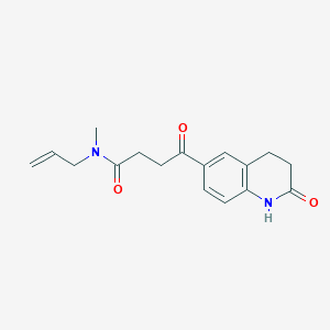 molecular formula C17H20N2O3 B7403589 N-methyl-4-oxo-4-(2-oxo-3,4-dihydro-1H-quinolin-6-yl)-N-prop-2-enylbutanamide 