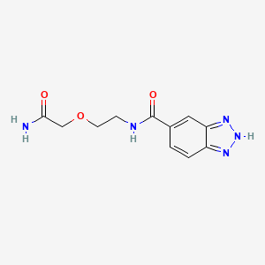 molecular formula C11H13N5O3 B7403773 N-[2-(2-amino-2-oxoethoxy)ethyl]-2H-benzotriazole-5-carboxamide 