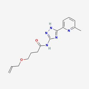 molecular formula C15H19N5O2 B7403841 N-[5-(6-methylpyridin-2-yl)-1H-1,2,4-triazol-3-yl]-4-prop-2-enoxybutanamide 