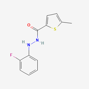 molecular formula C12H11FN2OS B7403869 N'-(2-fluorophenyl)-5-methylthiophene-2-carbohydrazide 