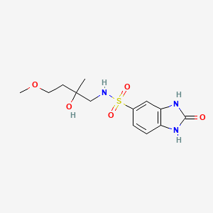 molecular formula C13H19N3O5S B7403890 N-(2-hydroxy-4-methoxy-2-methylbutyl)-2-oxo-1,3-dihydrobenzimidazole-5-sulfonamide 