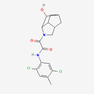 molecular formula C17H18Cl2N2O3 B7403906 N-(2,5-dichloro-4-methylphenyl)-2-(2-hydroxy-4-azatricyclo[4.2.1.03,7]nonan-4-yl)-2-oxoacetamide 