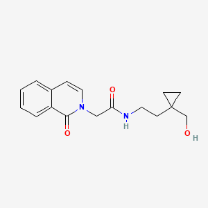 molecular formula C17H20N2O3 B7404064 N-[2-[1-(hydroxymethyl)cyclopropyl]ethyl]-2-(1-oxoisoquinolin-2-yl)acetamide 