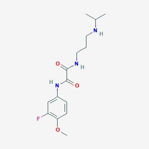 molecular formula C15H22FN3O3 B7404139 N'-(3-fluoro-4-methoxyphenyl)-N-[3-(propan-2-ylamino)propyl]oxamide 