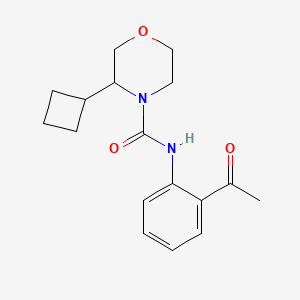 molecular formula C17H22N2O3 B7404223 N-(2-acetylphenyl)-3-cyclobutylmorpholine-4-carboxamide 
