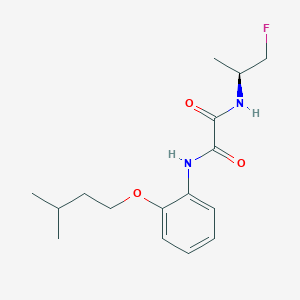 molecular formula C16H23FN2O3 B7404351 N'-[(2S)-1-fluoropropan-2-yl]-N-[2-(3-methylbutoxy)phenyl]oxamide 