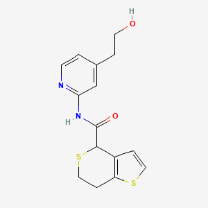 molecular formula C15H16N2O2S2 B7404380 N-[4-(2-hydroxyethyl)pyridin-2-yl]-6,7-dihydro-4H-thieno[3,2-c]thiopyran-4-carboxamide 