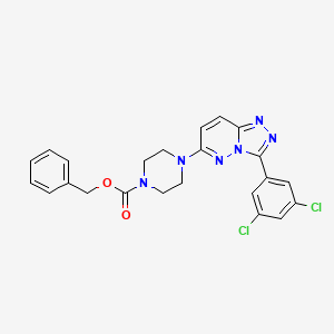 molecular formula C23H20Cl2N6O2 B7404454 Benzyl 4-[3-(3,5-dichlorophenyl)-[1,2,4]triazolo[4,3-b]pyridazin-6-yl]piperazine-1-carboxylate 