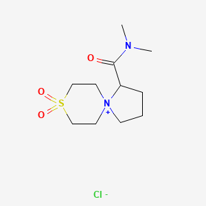 molecular formula C11H21ClN2O3S B7404458 N,N-dimethyl-8,8-dioxo-8lambda6-thia-5-azoniaspiro[4.5]decane-4-carboxamide;chloride 