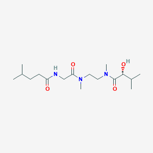 molecular formula C17H33N3O4 B7404704 N-[2-[2-[[(2R)-2-hydroxy-3-methylbutanoyl]-methylamino]ethyl-methylamino]-2-oxoethyl]-4-methylpentanamide 