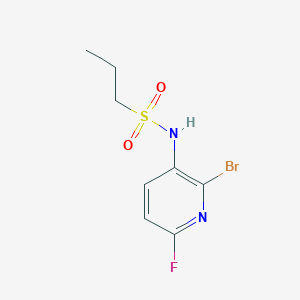 molecular formula C8H10BrFN2O2S B7405127 N-(2-bromo-6-fluoropyridin-3-yl)propane-1-sulfonamide 