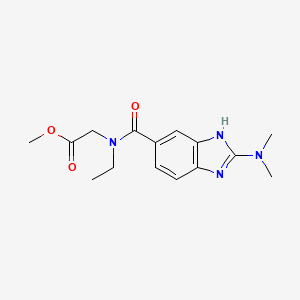 molecular formula C15H20N4O3 B7405169 methyl 2-[[2-(dimethylamino)-3H-benzimidazole-5-carbonyl]-ethylamino]acetate 