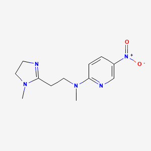 molecular formula C12H17N5O2 B7405232 N-methyl-N-[2-(1-methyl-4,5-dihydroimidazol-2-yl)ethyl]-5-nitropyridin-2-amine 
