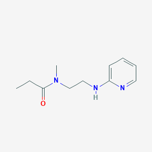 molecular formula C11H17N3O B7405267 N-methyl-N-[2-(pyridin-2-ylamino)ethyl]propanamide 