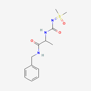 molecular formula C13H19N3O3S B7405293 N-benzyl-2-[[dimethyl(oxo)-lambda6-sulfanylidene]carbamoylamino]propanamide 