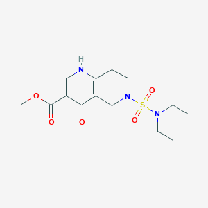 molecular formula C14H21N3O5S B7405325 Methyl 6-(diethylsulfamoyl)-4-oxo-1,5,7,8-tetrahydro-1,6-naphthyridine-3-carboxylate 