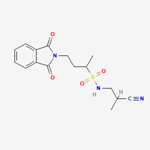 molecular formula C16H19N3O4S B7405367 N-(2-cyanopropyl)-4-(1,3-dioxoisoindol-2-yl)butane-2-sulfonamide 