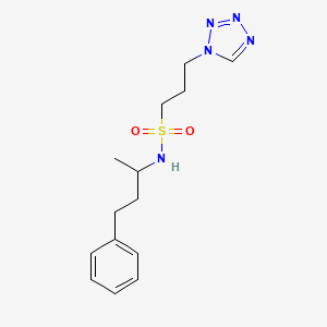 molecular formula C14H21N5O2S B7405373 N-(4-phenylbutan-2-yl)-3-(tetrazol-1-yl)propane-1-sulfonamide 