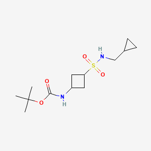 molecular formula C13H24N2O4S B7405400 tert-butyl N-[3-(cyclopropylmethylsulfamoyl)cyclobutyl]carbamate 