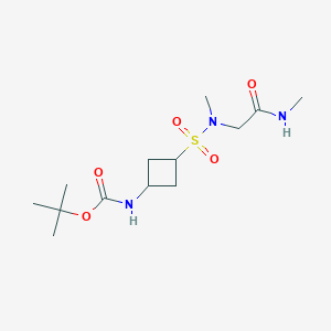 molecular formula C13H25N3O5S B7405417 tert-butyl N-[3-[methyl-[2-(methylamino)-2-oxoethyl]sulfamoyl]cyclobutyl]carbamate 