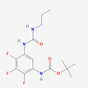 molecular formula C15H20F3N3O3 B7405457 tert-butyl N-[2,3,4-trifluoro-5-(propylcarbamoylamino)phenyl]carbamate 