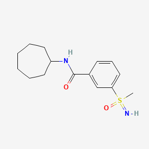 molecular formula C15H22N2O2S B7406068 N-cycloheptyl-3-(methylsulfonimidoyl)benzamide 