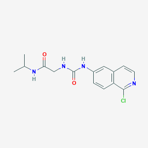 molecular formula C15H17ClN4O2 B7406421 2-[(1-chloroisoquinolin-6-yl)carbamoylamino]-N-propan-2-ylacetamide 