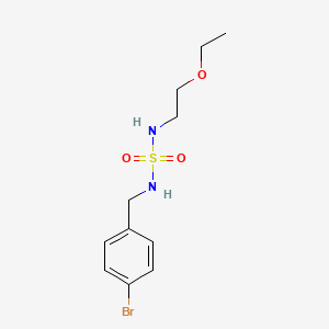 molecular formula C11H17BrN2O3S B7406515 N-[(4-bromophenyl)methylsulfamoyl]-2-ethoxyethanamine 