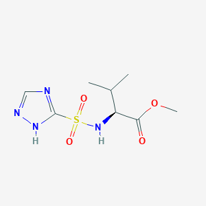 molecular formula C8H14N4O4S B7406525 methyl (2S)-3-methyl-2-(1H-1,2,4-triazol-5-ylsulfonylamino)butanoate 