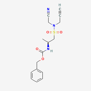 molecular formula C16H19N3O4S B7406739 benzyl N-[(2S)-1-[cyanomethyl(prop-2-ynyl)sulfamoyl]propan-2-yl]carbamate 