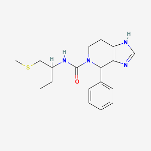 molecular formula C18H24N4OS B7407070 N-(1-methylsulfanylbutan-2-yl)-4-phenyl-1,4,6,7-tetrahydroimidazo[4,5-c]pyridine-5-carboxamide 