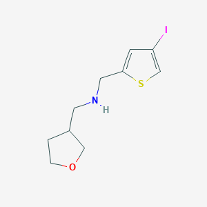 molecular formula C10H14INOS B7407431 N-[(4-iodothiophen-2-yl)methyl]-1-(oxolan-3-yl)methanamine 