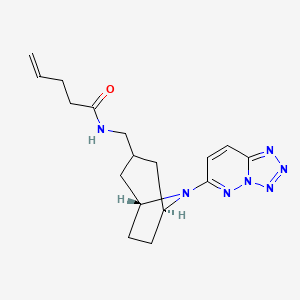 molecular formula C17H23N7O B7407549 N-[[(1R,5S)-8-(tetrazolo[1,5-b]pyridazin-6-yl)-8-azabicyclo[3.2.1]octan-3-yl]methyl]pent-4-enamide 