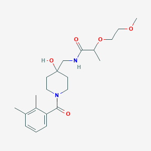 molecular formula C21H32N2O5 B7407845 N-[[1-(2,3-dimethylbenzoyl)-4-hydroxypiperidin-4-yl]methyl]-2-(2-methoxyethoxy)propanamide 
