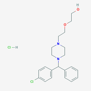 molecular formula C21H28Cl2N2O2 B074080 Hydroxyzine hydrochloride CAS No. 1244-76-4