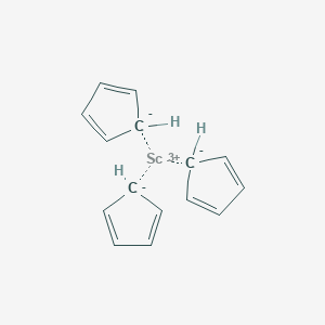 molecular formula C15H15Sc 15* B074089 Tris(eta5-cyclopenta-2,4-dien-1-yl)scandium CAS No. 1298-54-0