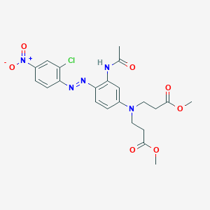 molecular formula C22H24ClN5O7 B074091 METHYL N-[3-(ACETYLAMINO)-4-[(2-CHLORO-4-NITROPHENYL)AZO]PHENYL]-N-(3-METHOXY-3-OXOPROPYL)-BETA-ALANINATE CAS No. 1260-35-1