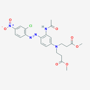 molecular formula C22H24ClN5O7 B074091 methyl 3-[3-acetamido-4-[(2-chloro-4-nitrophenyl)diazenyl]-N-(3-methoxy-3-oxopropyl)anilino]propanoate CAS No. 1260-35-1