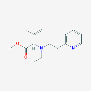 molecular formula C15H22N2O2 B7409268 Methyl 2-[ethyl(2-pyridin-2-ylethyl)amino]-3-methylbut-3-enoate 