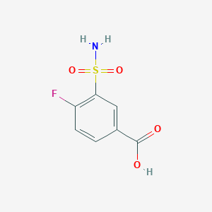 molecular formula C7H6FNO4S B074119 4-氟-3-磺酰氨基苯甲酸 CAS No. 1535-45-1