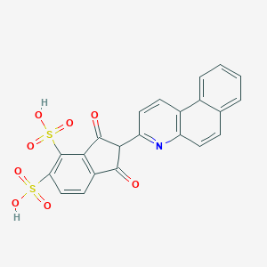 molecular formula C22H15NO8S2 B074120 2-Benzo[f]quinolin-3-yl-1,3-dioxoindene-4,5-disulfonic acid CAS No. 1324-04-5